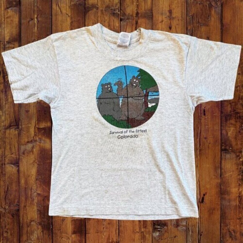 Vintage Colorado Survival of the Fittest T-Shirt Small